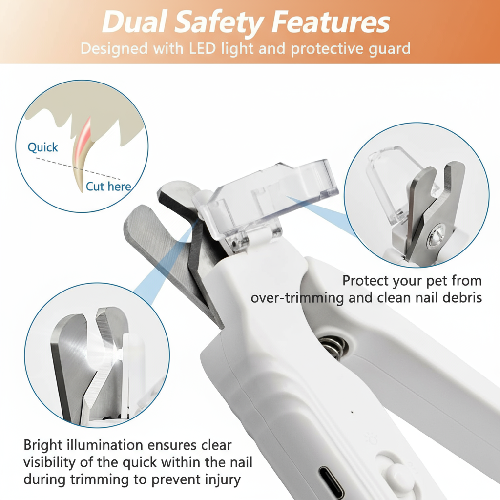 2 in 1 Precision LED Pet Nail Clipper