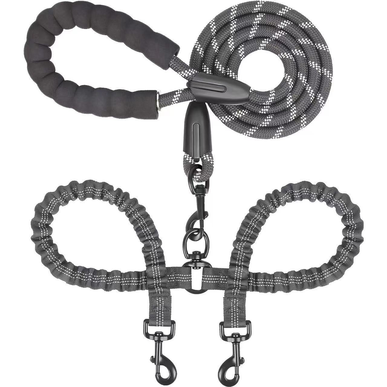 Heavy Duty Dog Leash with Shock Absorbing Bungee